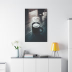 Coffee Love Kitchen Canvas Wall Art - Rustic Cafe Decor