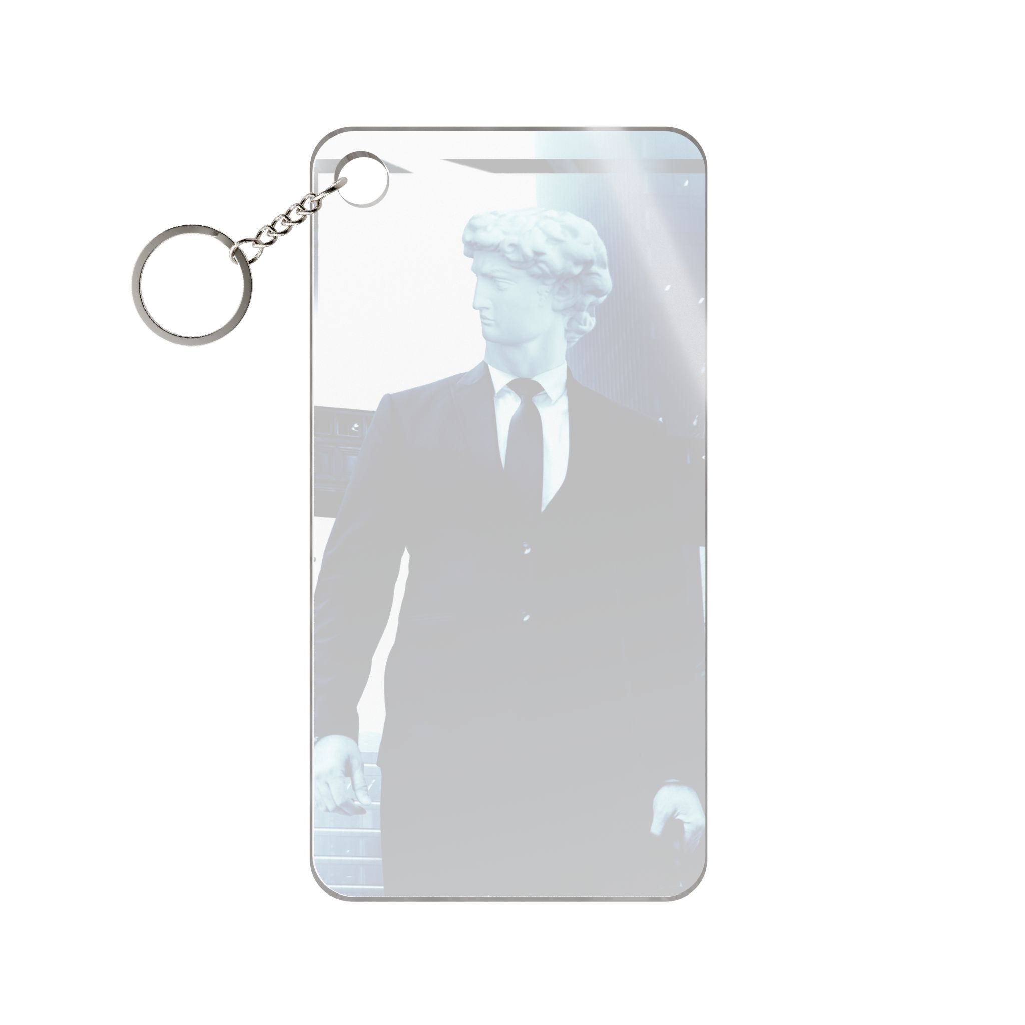 Statue Man Acrylic Charm Keychain