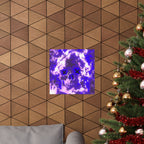 Vaporwaave Neon Skull Matte Poster Print