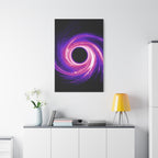 Neon Wave Horizon Canvas Wall Art - Retro 80s Cyberpunk Sunset