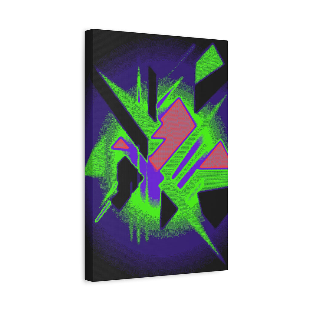 90s Paranoia Canvas Wall Art - Grunge Glitch Trippy Decor
