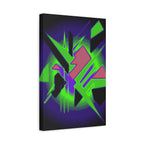 90s Paranoia Canvas Wall Art - Grunge Glitch Trippy Decor
