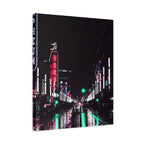 Cyberpunk Slick Street Canvas Wall Art - Neon Alley Decor