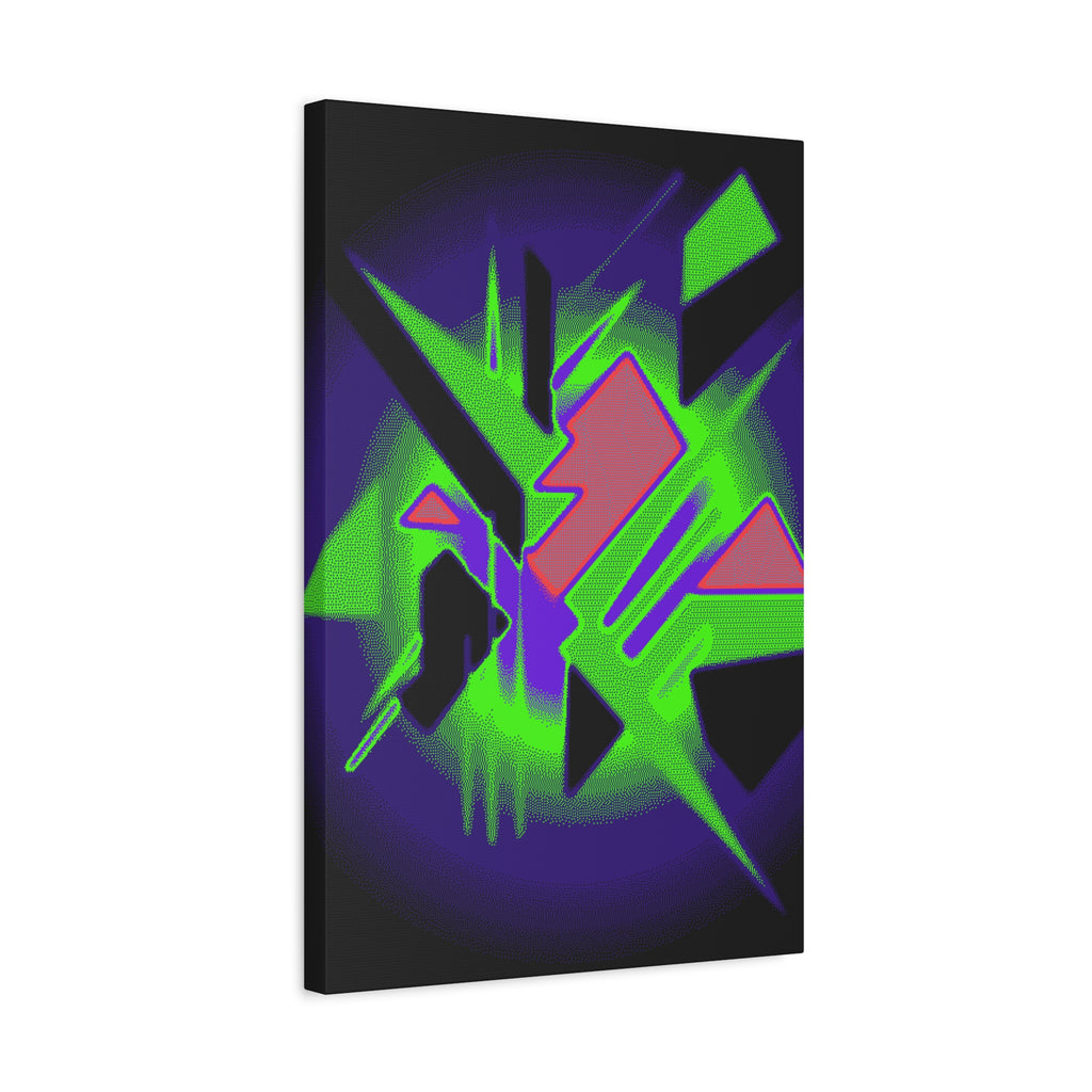 90s Paranoia Canvas Wall Art - Grunge Glitch Trippy Decor