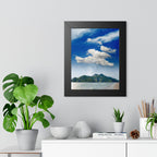 Star-Filled Shoreline Framed Vertical Poster - Stunning Ocean View Art for Home & Office Décor