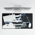Space Paranoia Desk Mat - Dark Distorted Glitchy Scene Mouse Pad