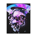 Melted Skeleton Skulls Canvas Wall Art - Gothic Cosmic Skull Decor