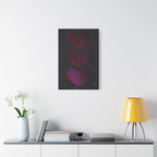 Three Hearts Level One Retro Gamer Canvas Art | Minimalist 8-Bit Pixel Love Wall Decor