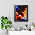 Solar Blast Framed Poster - Cosmic Nebula Space Wall Art