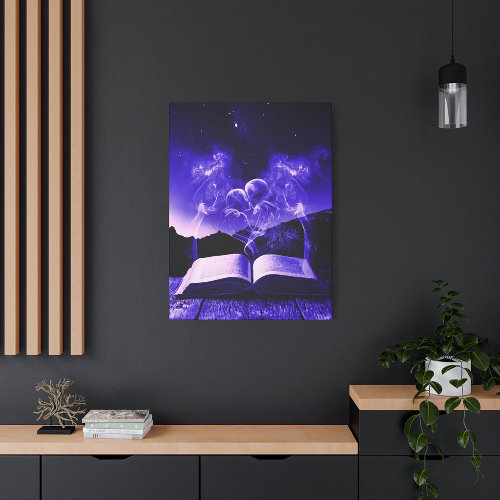 Magic Book Love Spell Canvas Wall Art - Witchy Fantasy Decor