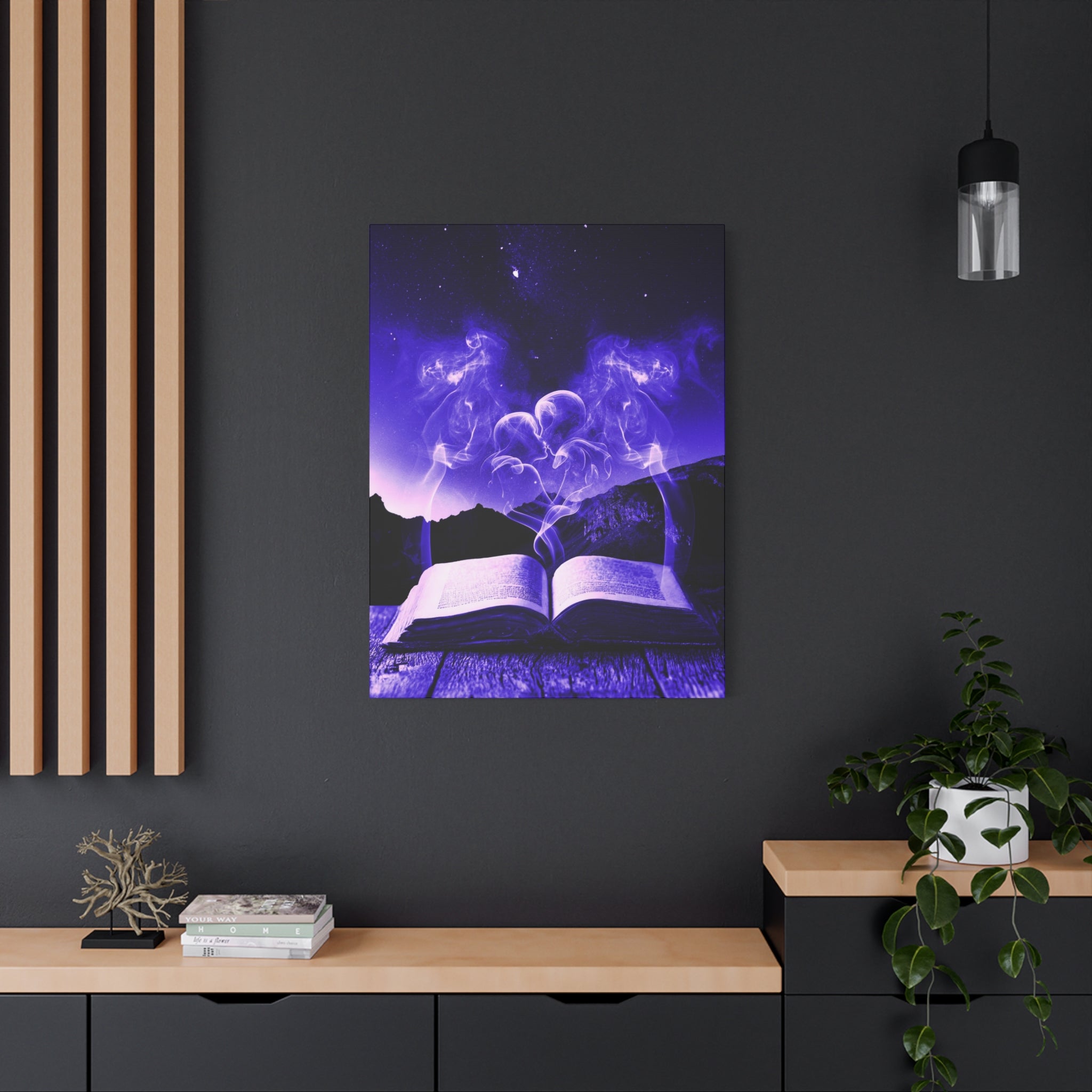 Magic Book Love Spell Canvas Wall Art - Witchy Fantasy Decor
