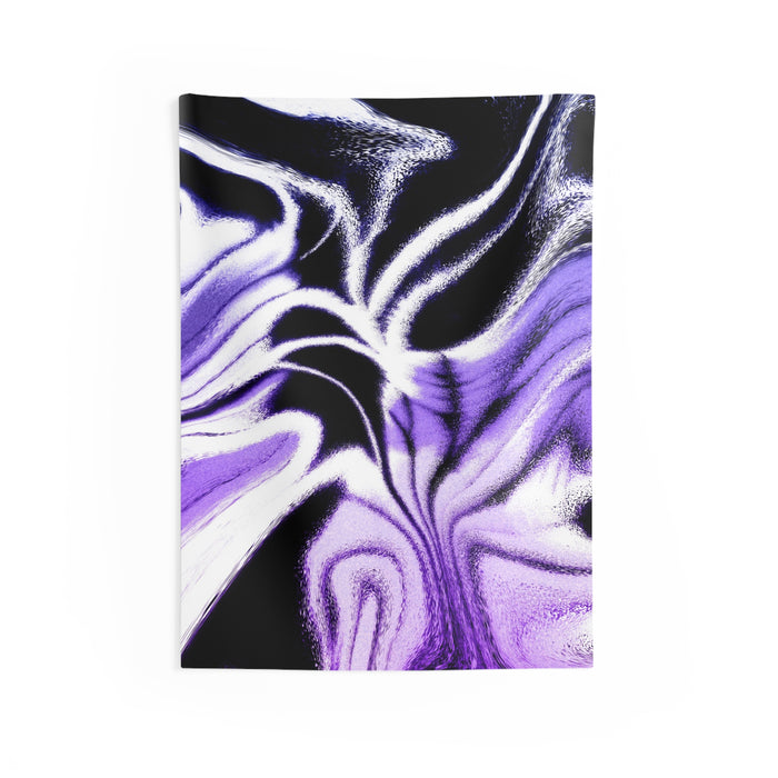 Purple Night Tapestry - Dark Dreamy Abstract Wall Hanging