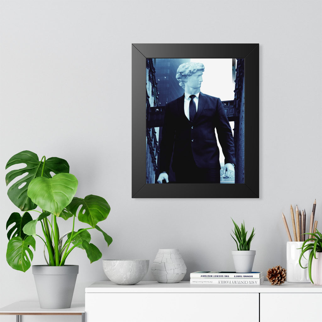 Statue Man Framed Vertical Poster | Premium Matte Art for Home or Office | Perfect Gift for Art Lovers | Modern Design