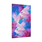 Trippy Pink and Blue Fractal Canvas Art | Surreal Abstract Sacred Geometry Wall Decor