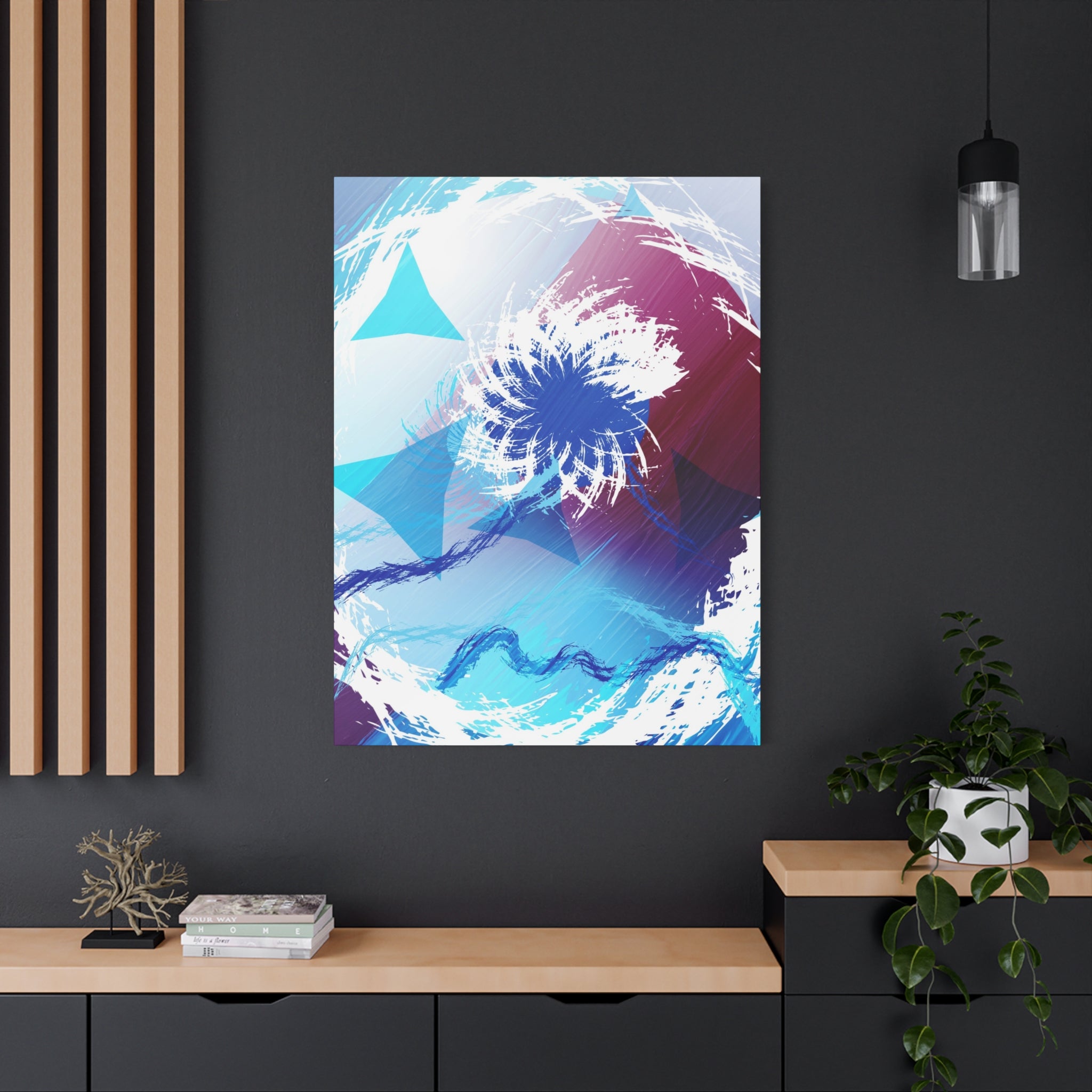 Geometry Portal Canvas Wall Art - Abstract Geometric Sci-Fi Decor
