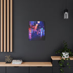 Japanese City Punk FX Canvas Wall Art - Cyberpunk Street Decor