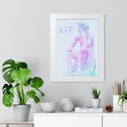 Lit Thinker Framed Poster - Psychedelic Abstract Portrait Wall Art