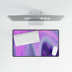 Into The Night Desk Mat - Purple Pink Abstract Mouse Pad