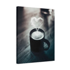 Coffee Love Kitchen Canvas Wall Art - Rustic Cafe Decor