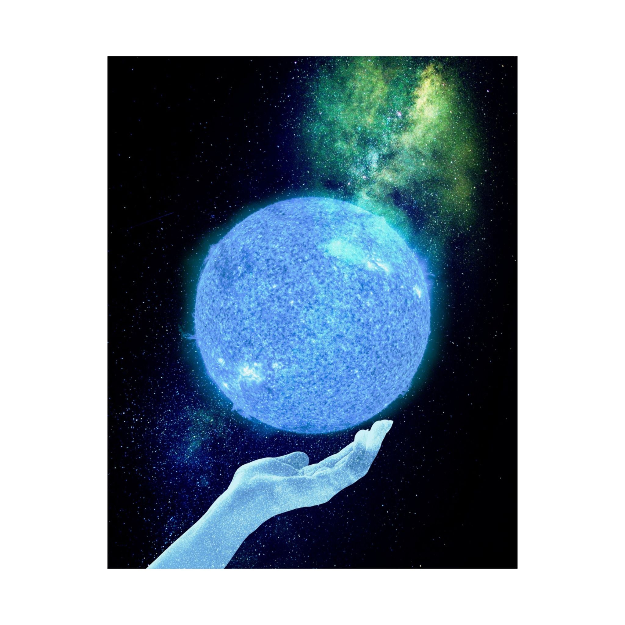 Solar Hand Poster - Abstract Spiritual Cosmic Art Print