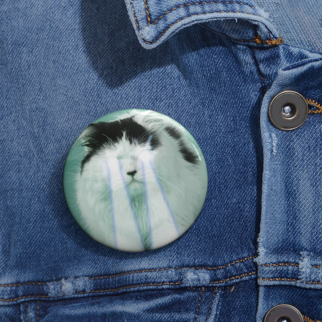 Laser Cat Pin - Galaxy Space Feline Art Button