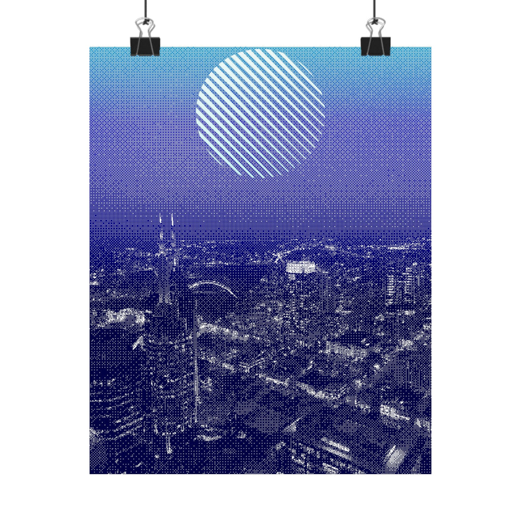 Nashville Skyline Poster - Aerial Sunset Cityscape Art Print