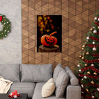 Spooky Pumpkin Nightmare Halloween Vertical Art Prints Seasonal Wall Decor