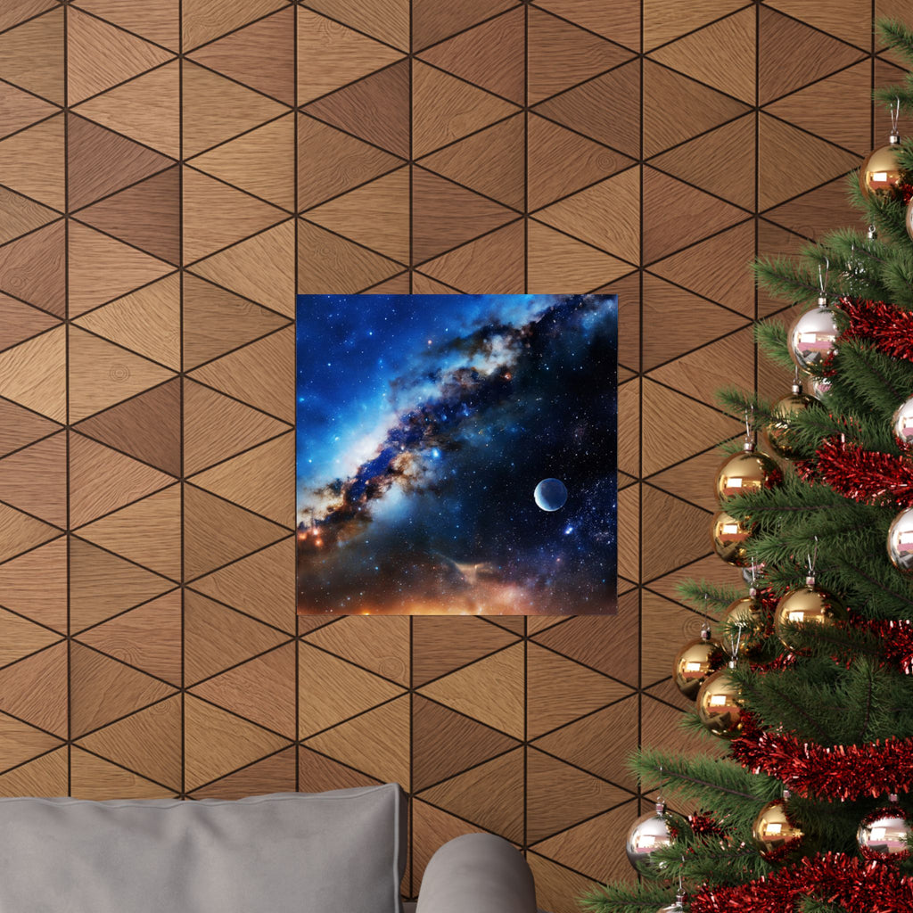 Stunning Space Sunrise Matte Vertical Poster - Vibrant Cosmic Art for Home Decor | Perfect Gift for Space Lovers