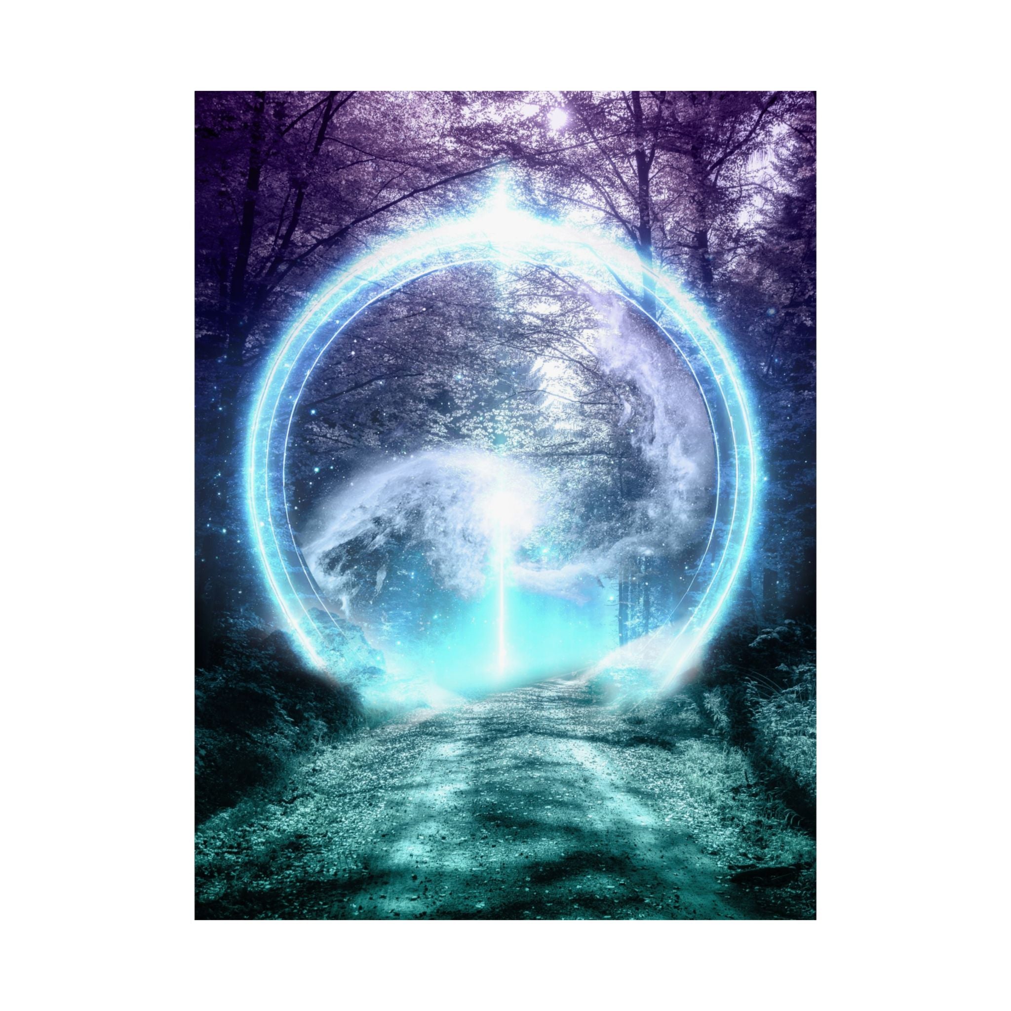 Lost Forest Magic Portal Poster Print - Mystical Fantasy Art