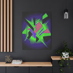 90s Paranoia Canvas Wall Art - Grunge Glitch Trippy Decor
