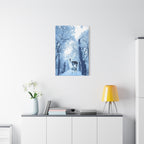 Cosmic Deer Canvas Wall Art - Celestial Animal Decor