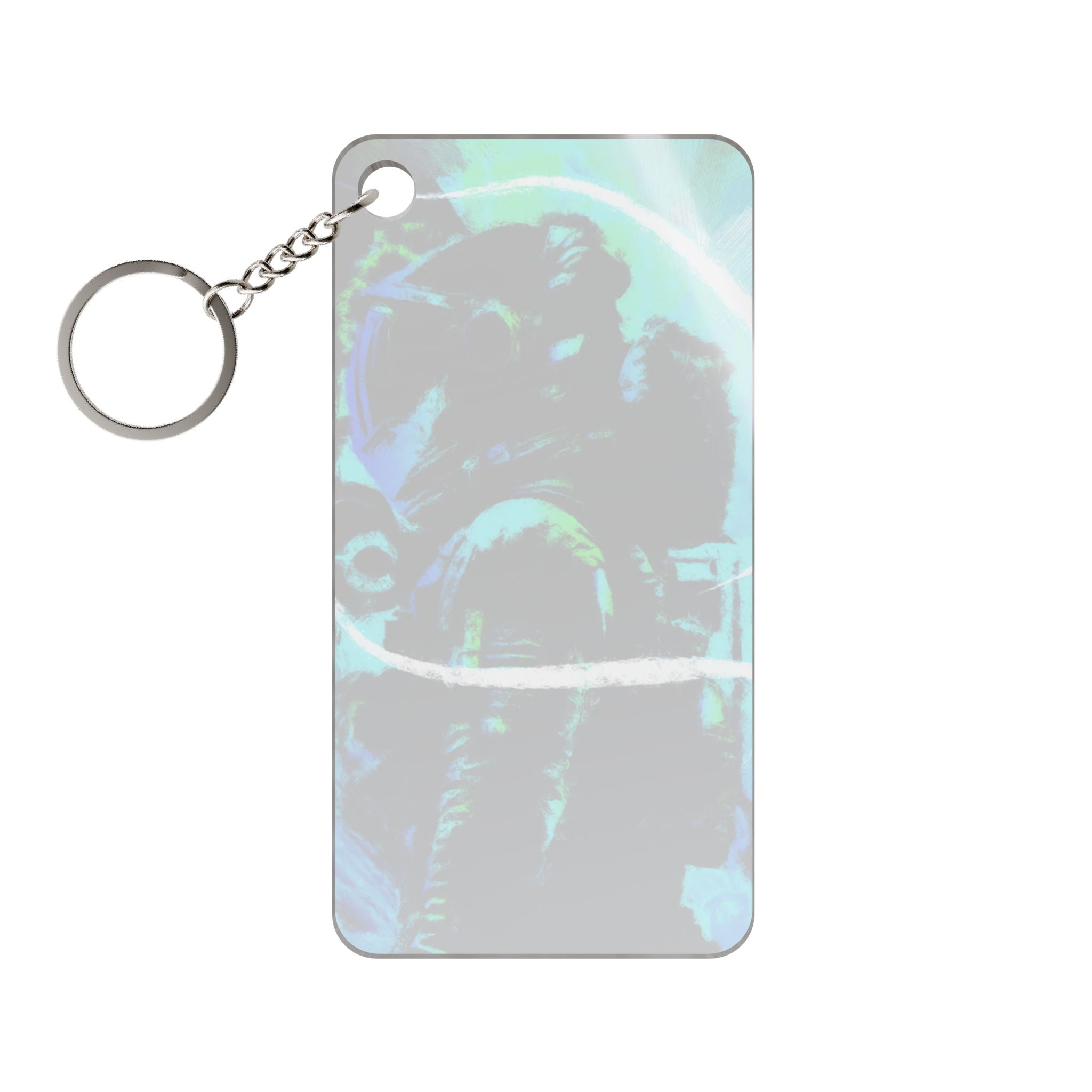 Grunge Space Man Keychain - Splatter Astronaut Acrylic Charm