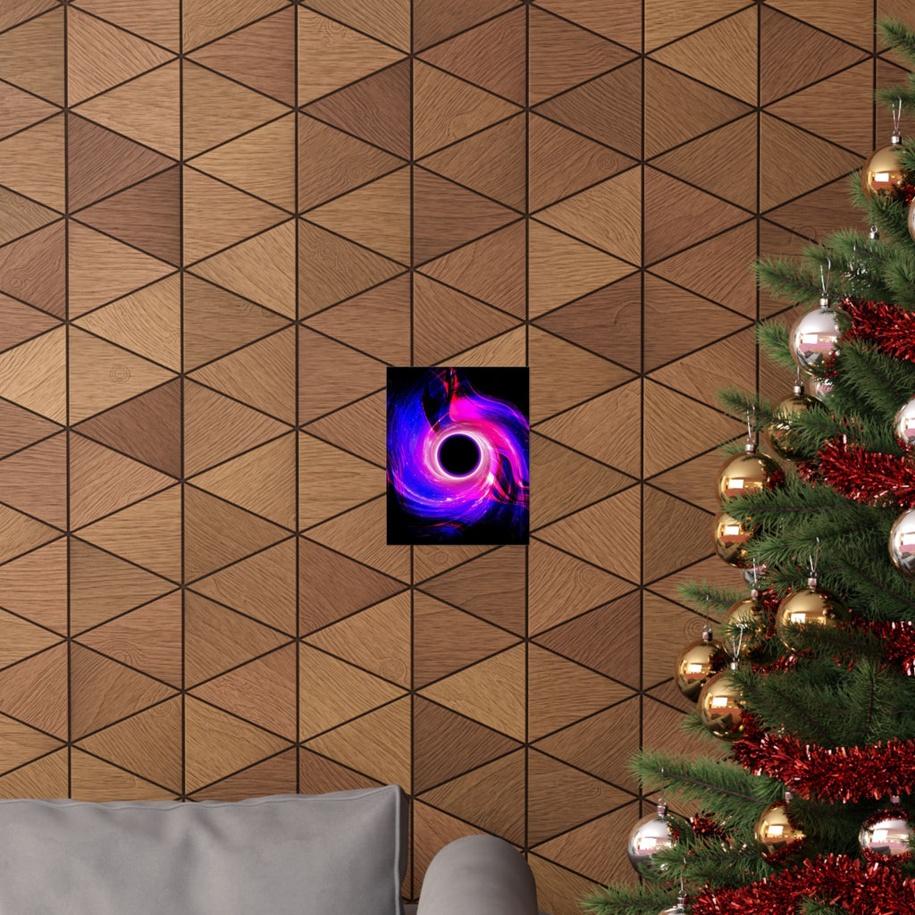 Purple Pink Wormhole Poster - Special Edition Cosmic Vortex Art