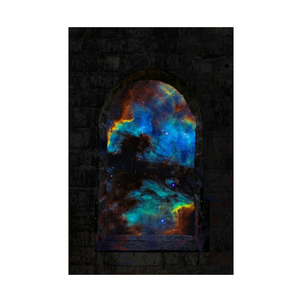 Stellar Castle Window Poster - Galaxy Cosmos Art Print
