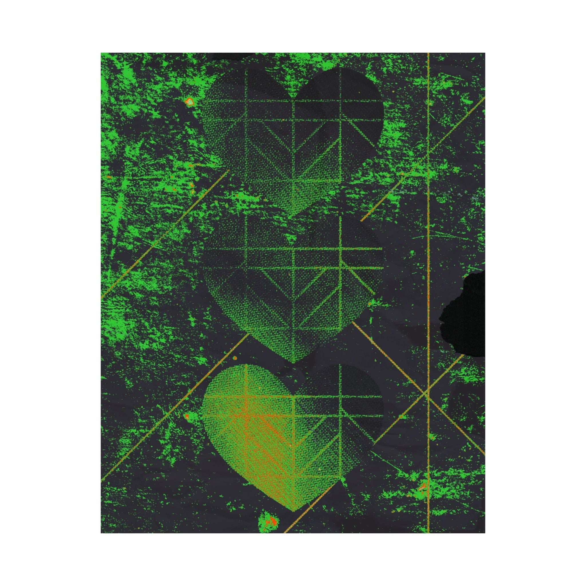 Retro Three Hearts Poster - Level One 8-Bit Gamer Art Print