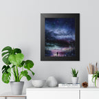 Space Landscape Framed Poster - Cosmic Galaxy Wall Art