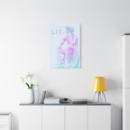 Lit Thinker Canvas Wall Art - Psychedelic Abstract Portrait Decor