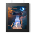 Space Lizards Framed Poster - Lizard Ufo Wall Art
