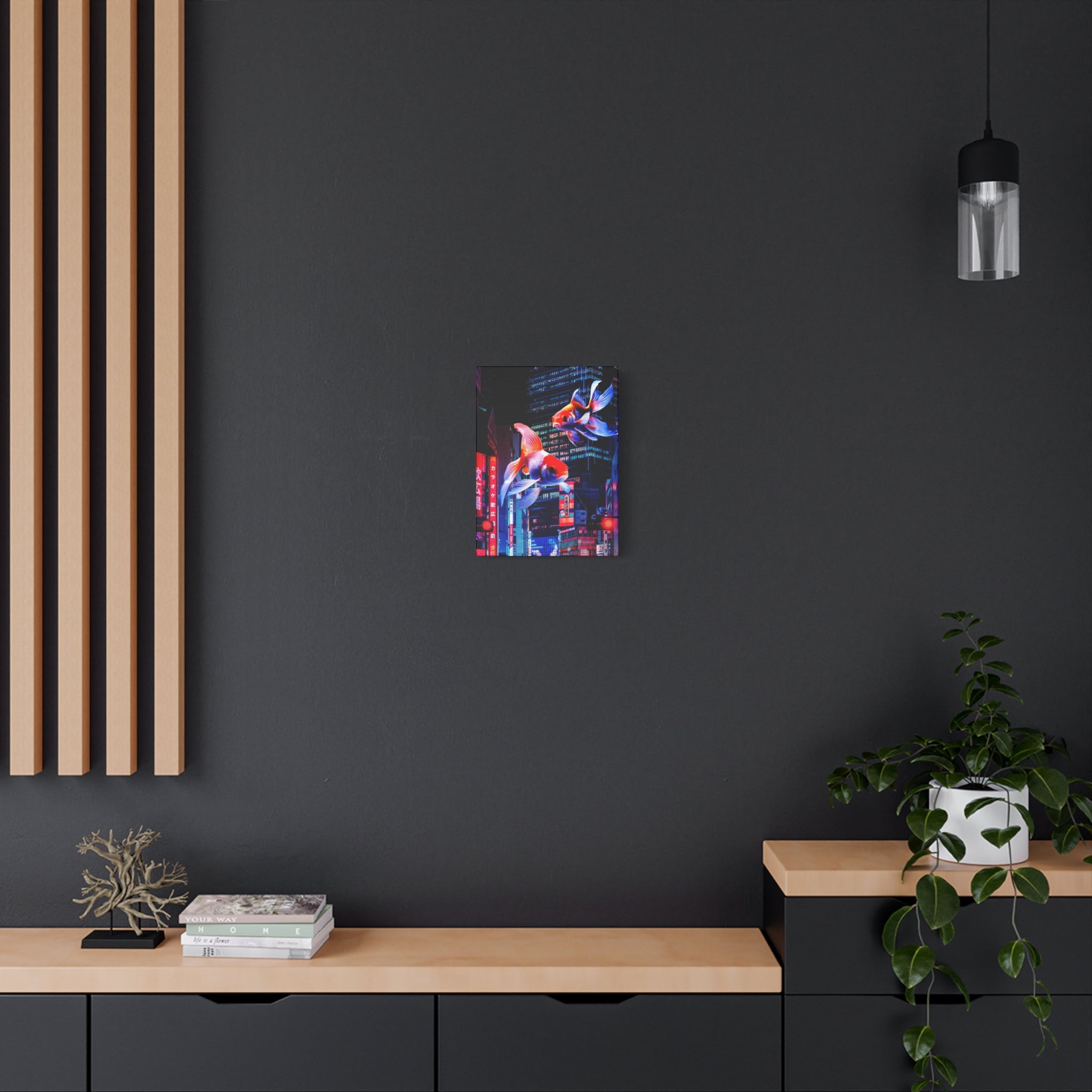 Japanese City Punk FX.2 Canvas Wall Art - Neon Japan Cyberpunk Street