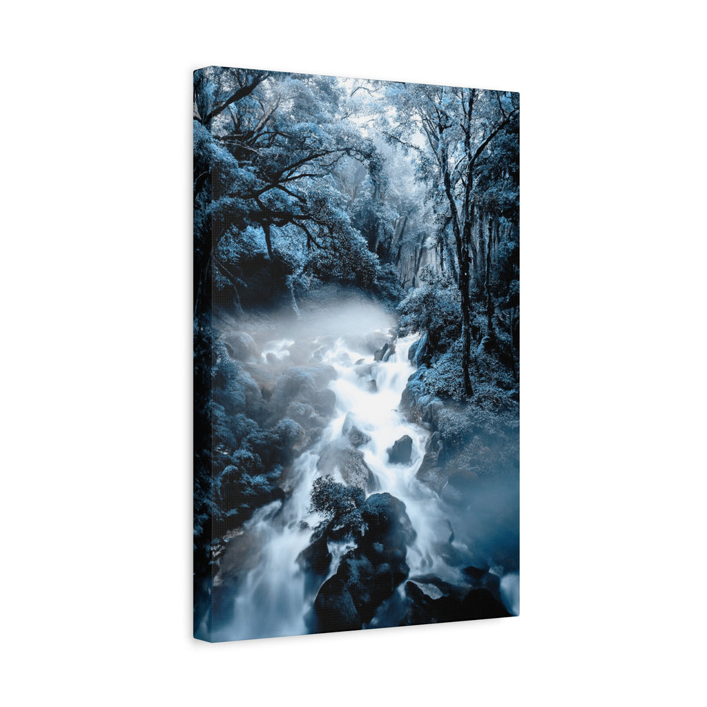Frozen Forest Canvas Wall Art - Winter Wonderland Nature Decor