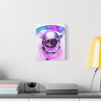 Astronaut Skeleton Skull Canvas Wall Art - Dark Space Skull Decor