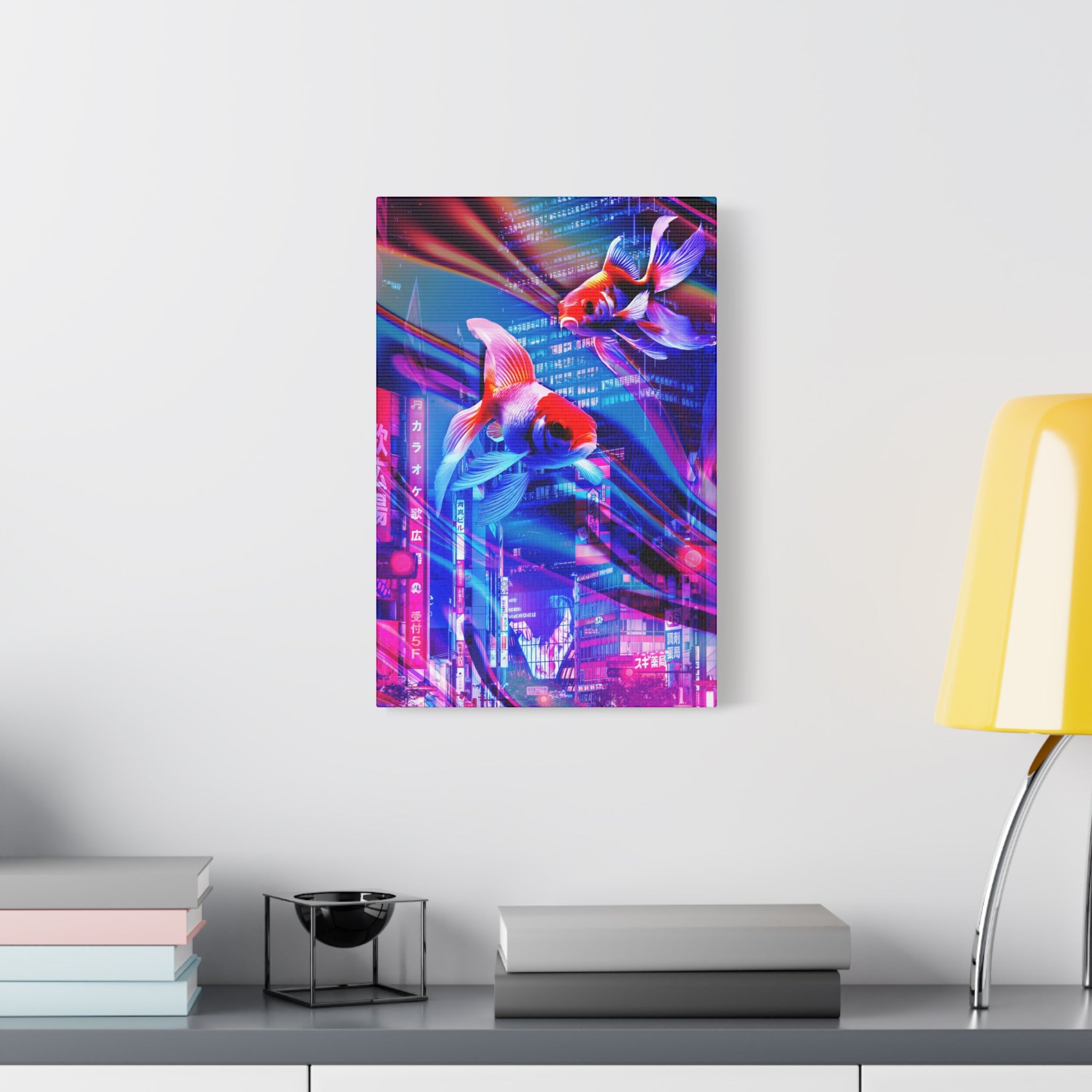 Japanese City Punk Special Edition Canvas Wall Art - Neon Japan Street