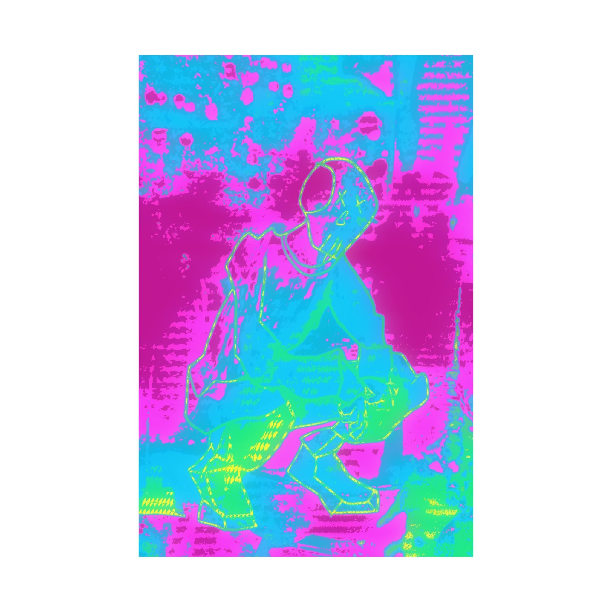 Melted Zone Poster - Surreal Melting Abstract Art Print