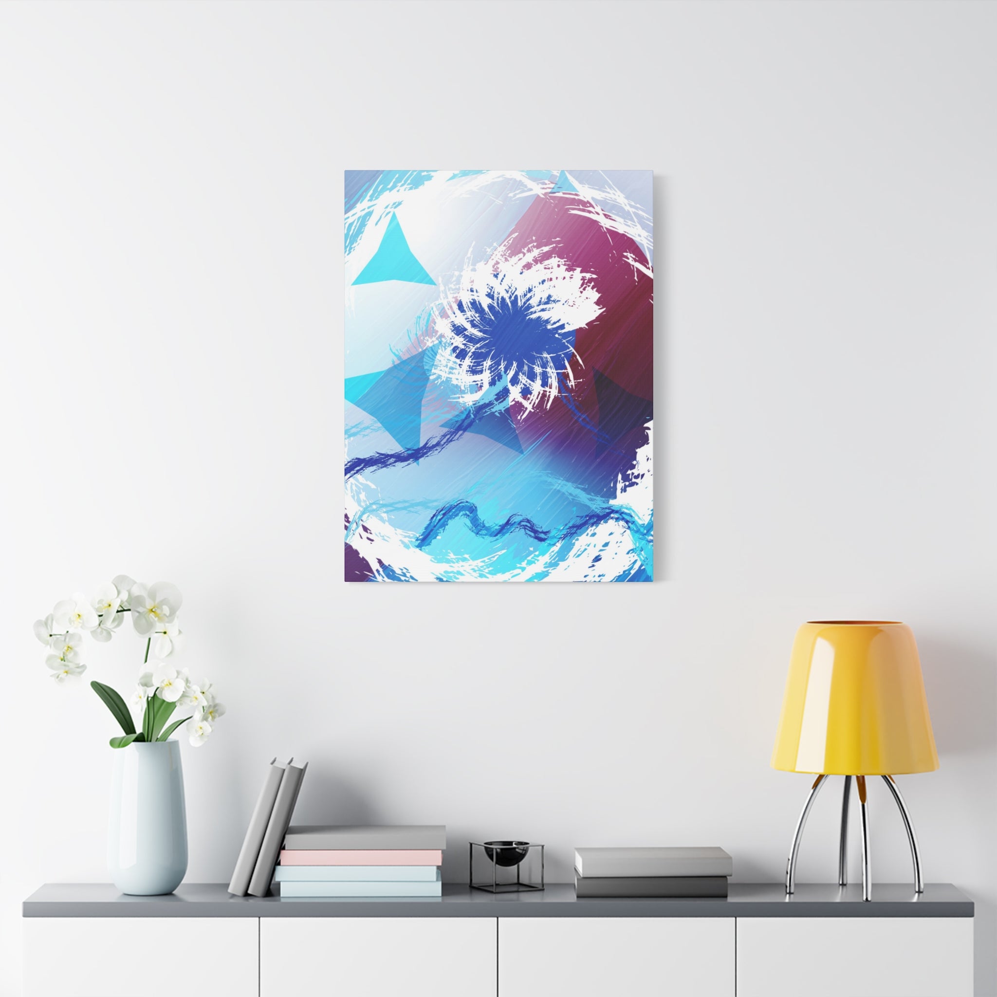 Geometry Portal Canvas Wall Art - Abstract Geometric Sci-Fi Decor