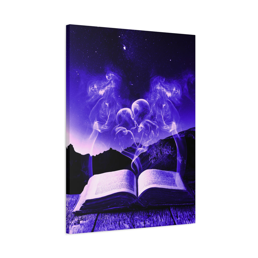 Magic Book Love Spell Canvas Wall Art - Witchy Fantasy Decor