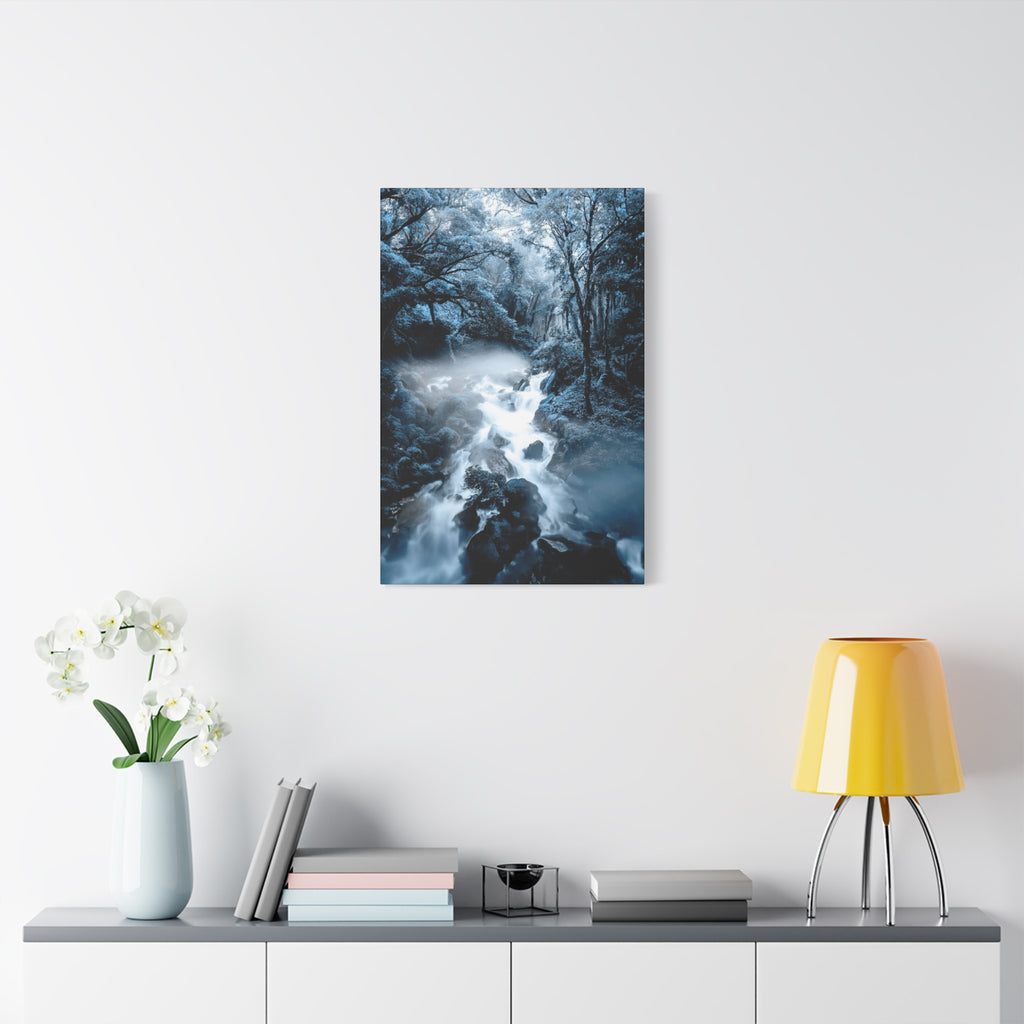 Frozen Forest Canvas Wall Art - Winter Wonderland Nature Decor