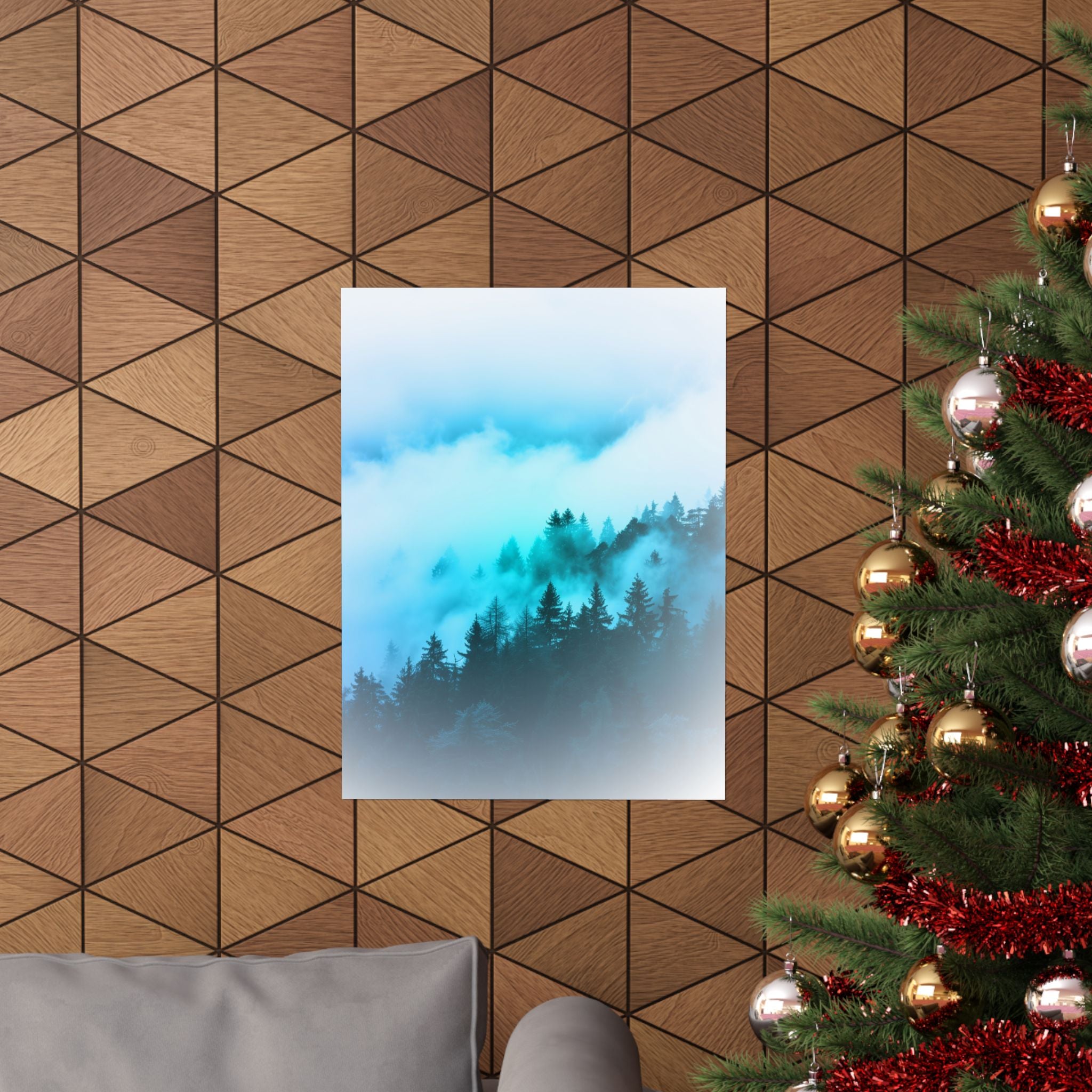 Blue Mountain Fog Poster - Misty Landscape Art Print