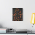 Cute Ghost Canvas Wall Art - Halloween Kids Room Decor