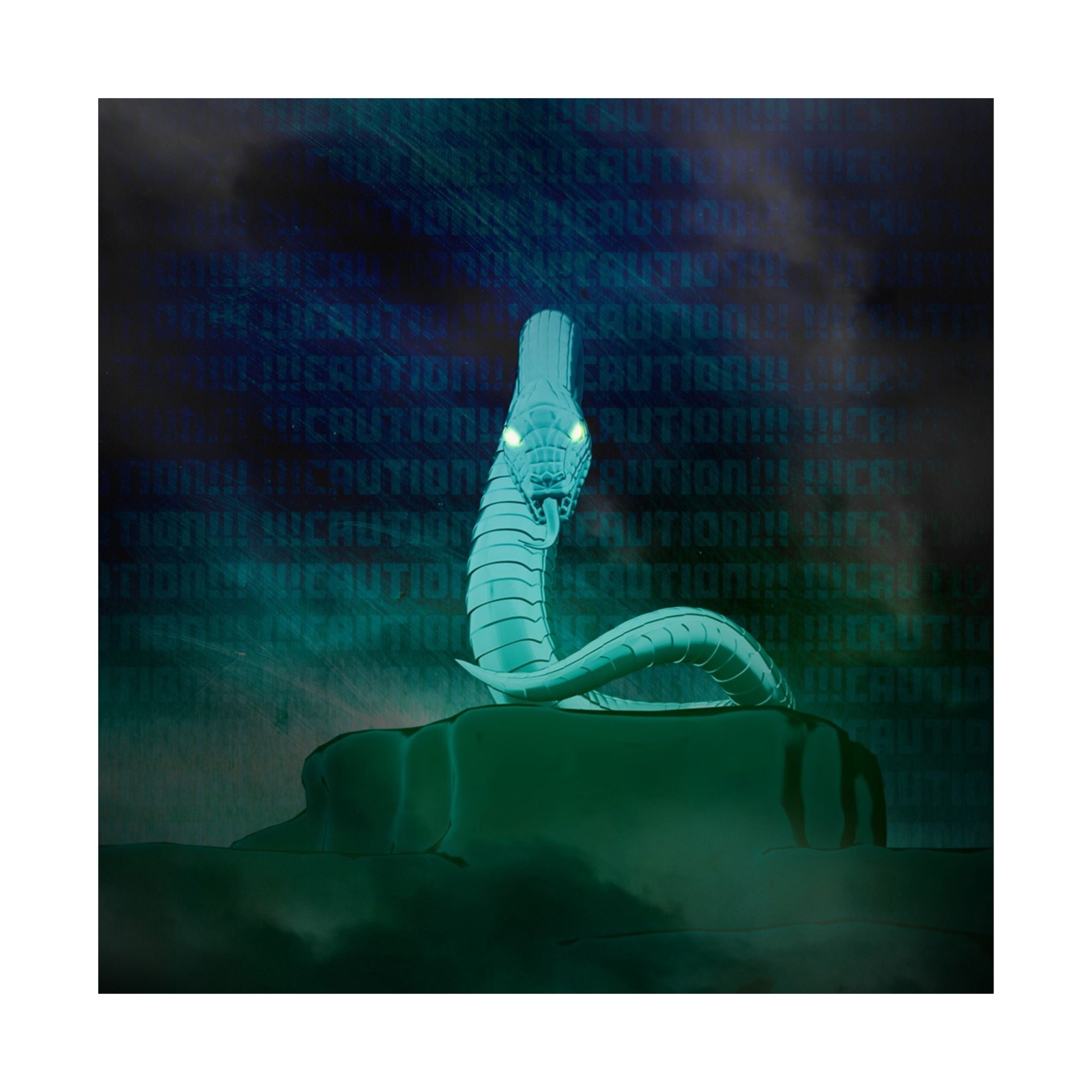Snake Bite Poster - Caution-Theme Serpent Art Print