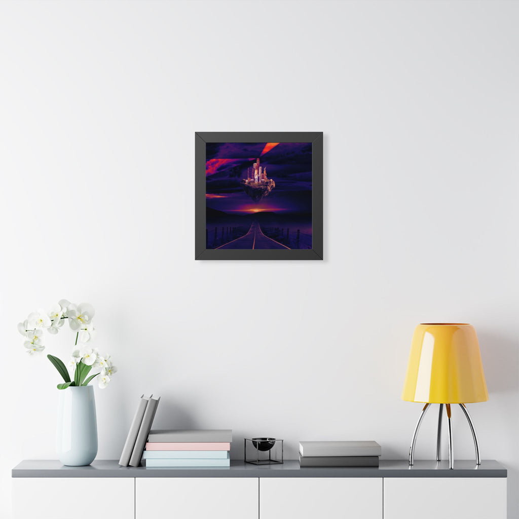 Stunning Abandoned Desert City Framed Vertical Poster - Premium Matte Art for Home Decor